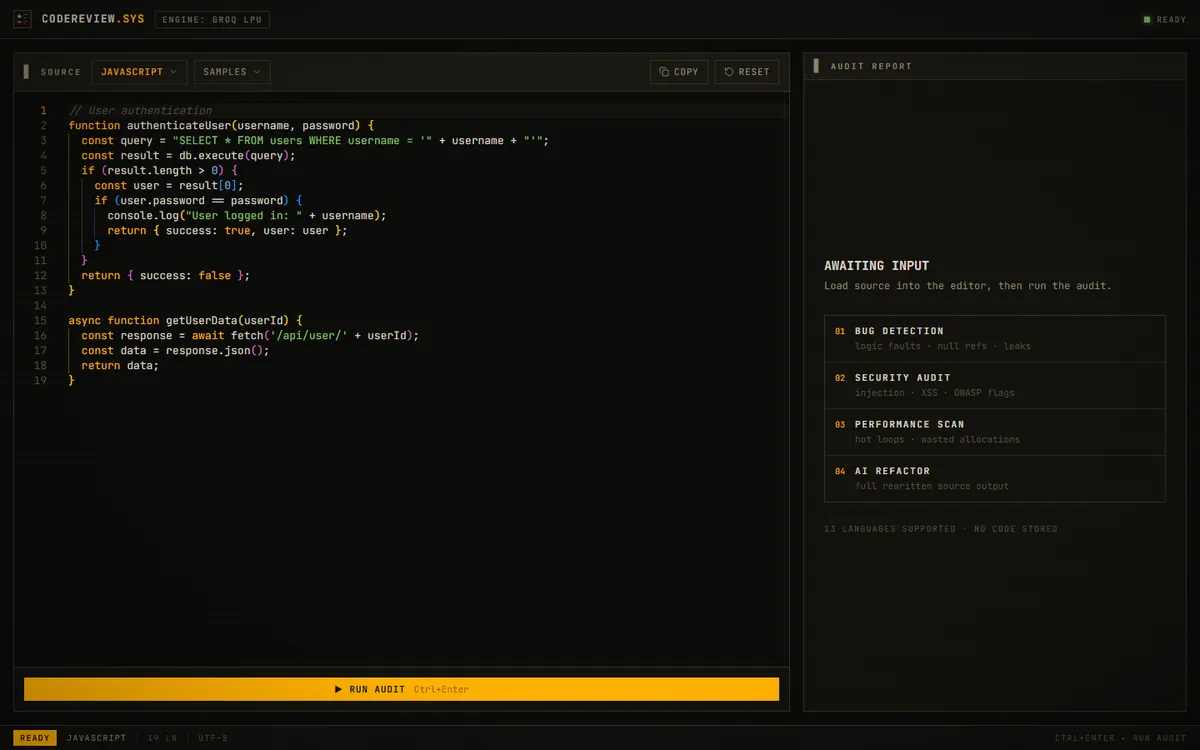 Screenshot of CODEREVIEW.SYS