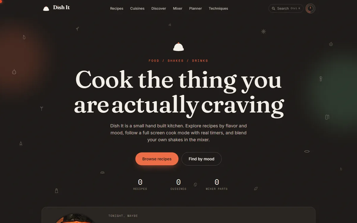 Screenshot of Dish It